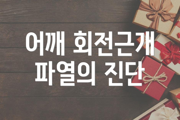 어깨 회전근개 파열의 진단