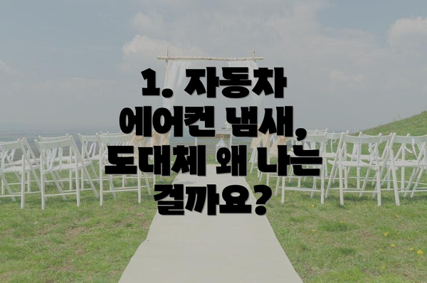 1. 자동차 에어컨 냄새, 도대체 왜 나는 걸까요?