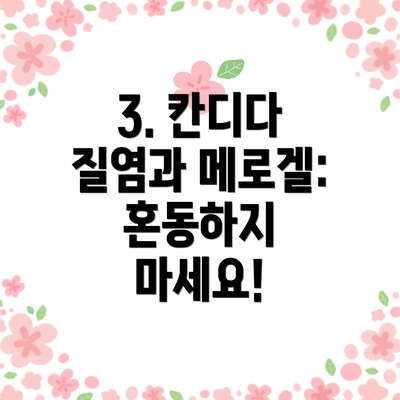 3. 칸디다 질염과 메로겔: 혼동하지 마세요!
