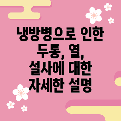 냉방병으로 인한 두통, 열, 설사에 대한 자세한 설명
