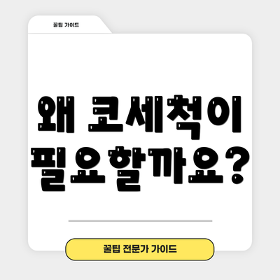 왜 코세척이 필요할까요?