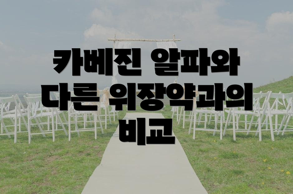 카베진 알파와 다른 위장약과의 비교