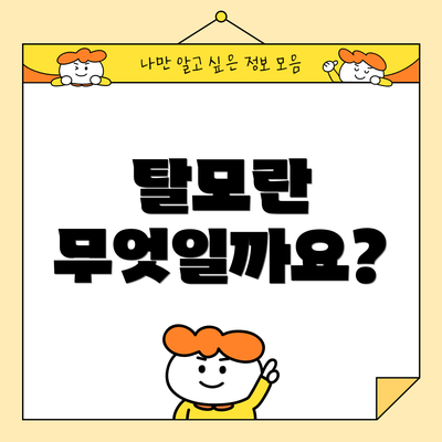 탈모란 무엇일까요?