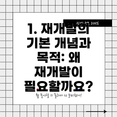 1. 재개발의 기본 개념과 목적: 왜 재개발이 필요할까요?