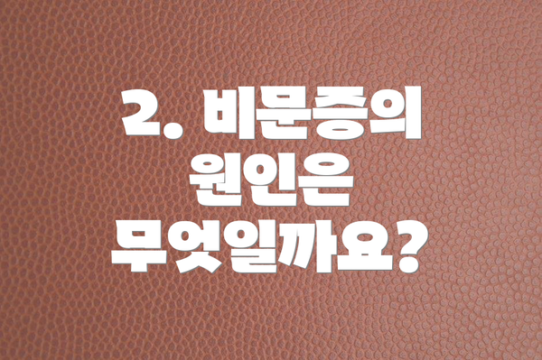 2. 비문증의 원인은 무엇일까요?