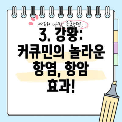 3. 강황: 커큐민의 놀라운 항염, 항암 효과!