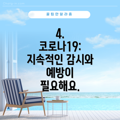 4. 코로나19: 지속적인 감시와 예방이 필요해요.