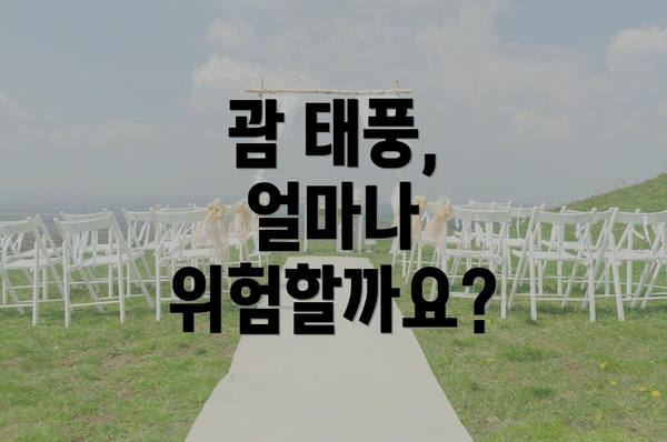 괌 태풍, 얼마나 위험할까요?