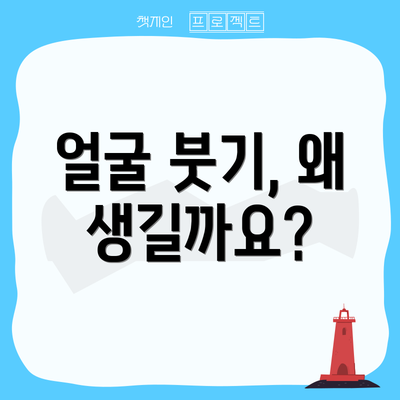 얼굴 붓기, 왜 생길까요?