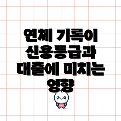 연체 기록이 신용등급과 대출에 미치는 영향