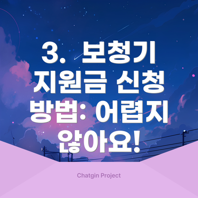 3.  보청기 지원금 신청 방법: 어렵지 않아요!