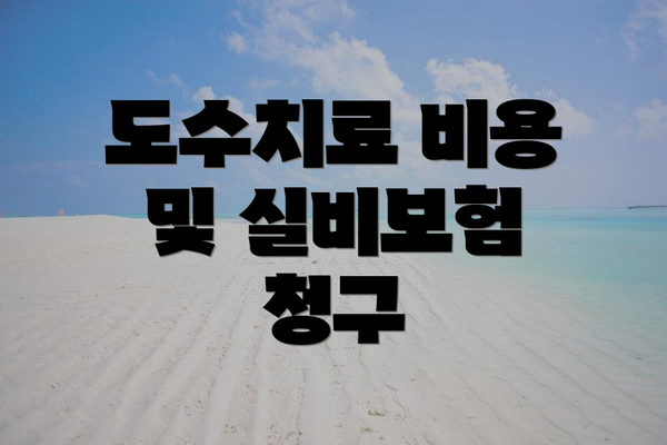 도수치료 비용 및 실비보험 청구