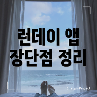 런데이 앱 장단점 정리