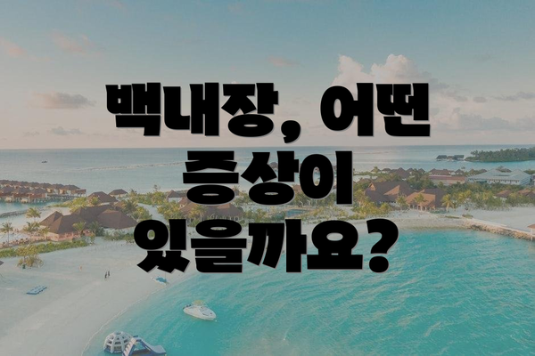 백내장, 어떤 증상이 있을까요?