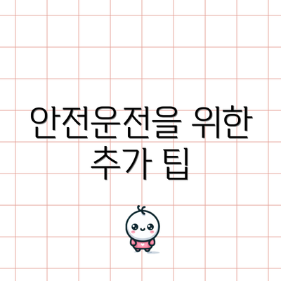 안전운전을 위한 추가 팁