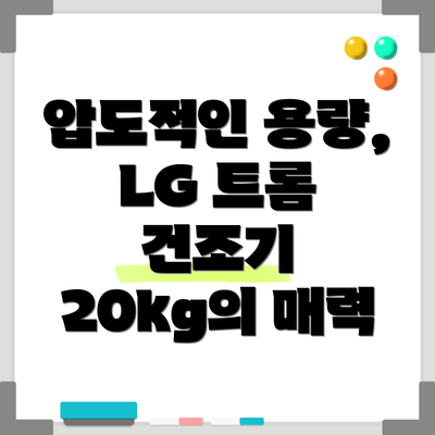 압도적인 용량, LG 트롬 건조기 20kg의 매력