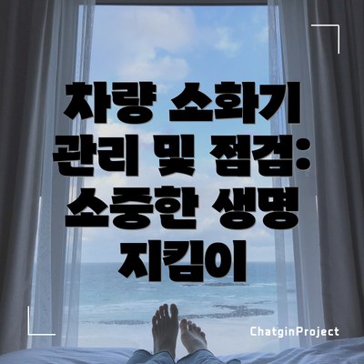 차량 소화기 관리 및 점검: 소중한 생명 지킴이