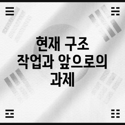 현재 구조 작업과 앞으로의 과제