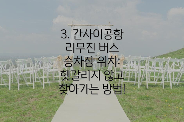 3. 간사이공항 리무진 버스 승차장 위치: 헷갈리지 않고 찾아가는 방법!