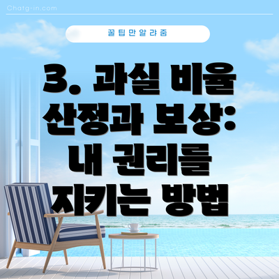 3. 과실 비율 산정과 보상:  내 권리를 지키는 방법